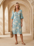 Rucsandra – Rochie Midi Brodată