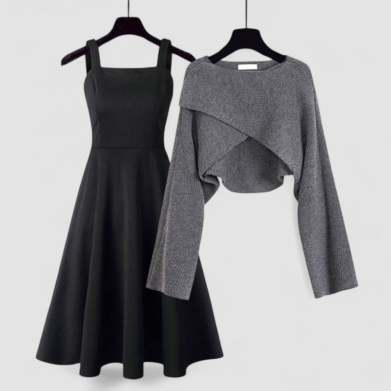 Clarissa - Set Rochie și Cardigan