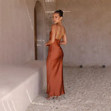 Daira – Rochie Lungă de Damă Elegantă din Satin