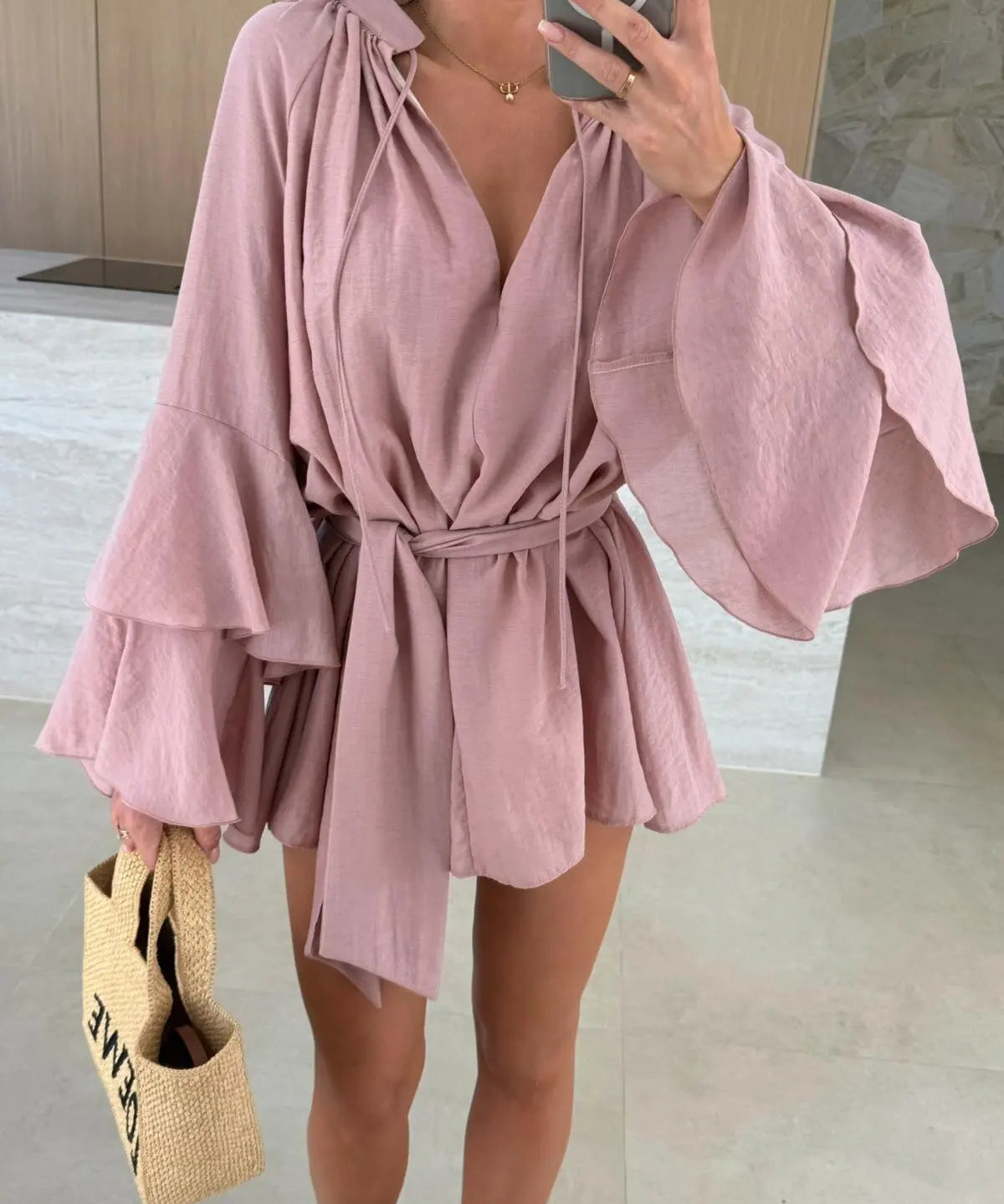 Dina – Rochie Cămașă cu Curea
