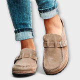 Mocasini anatomici pentru femei cu cataramă decorativă