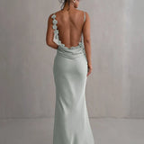 Romina – Rochie Maxi Florală Eleganta Fără Spate