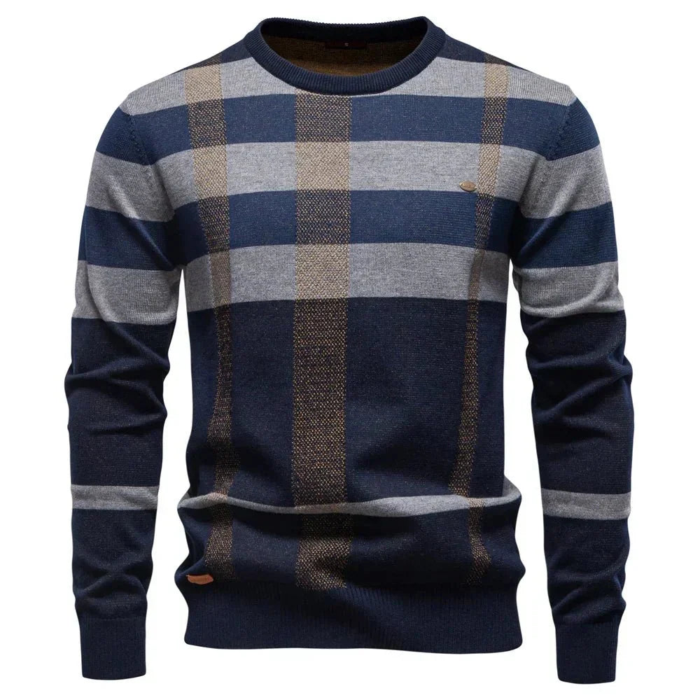 Jesse | Pulover tricotat pentru bărbați cu design în romb