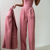 Elena – Set De Trei Piese Cu Blazer Si Pantaloni