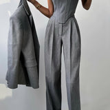 Elena – Set De Trei Piese Cu Blazer Si Pantaloni