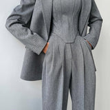 Elena – Set De Trei Piese Cu Blazer Si Pantaloni