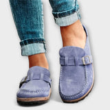 Mocasini anatomici pentru femei cu cataramă decorativă