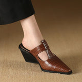 Mara – Mule Premium cu Imprimeu Croco