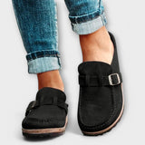 Mocasini anatomici pentru femei cu cataramă decorativă