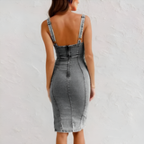 Amalia | Rochie din denim ajustată