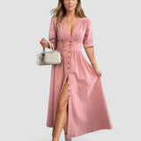 Luise – Rochie de Damă Denim Elegantă cu Detalii Strălucitoare