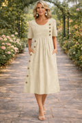 Mona – Rochie cu Dungi Albastre