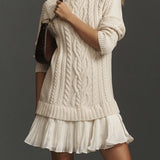 Rochie Mini Tricotată Ivory
