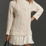 Rochie Mini Tricotată Ivory