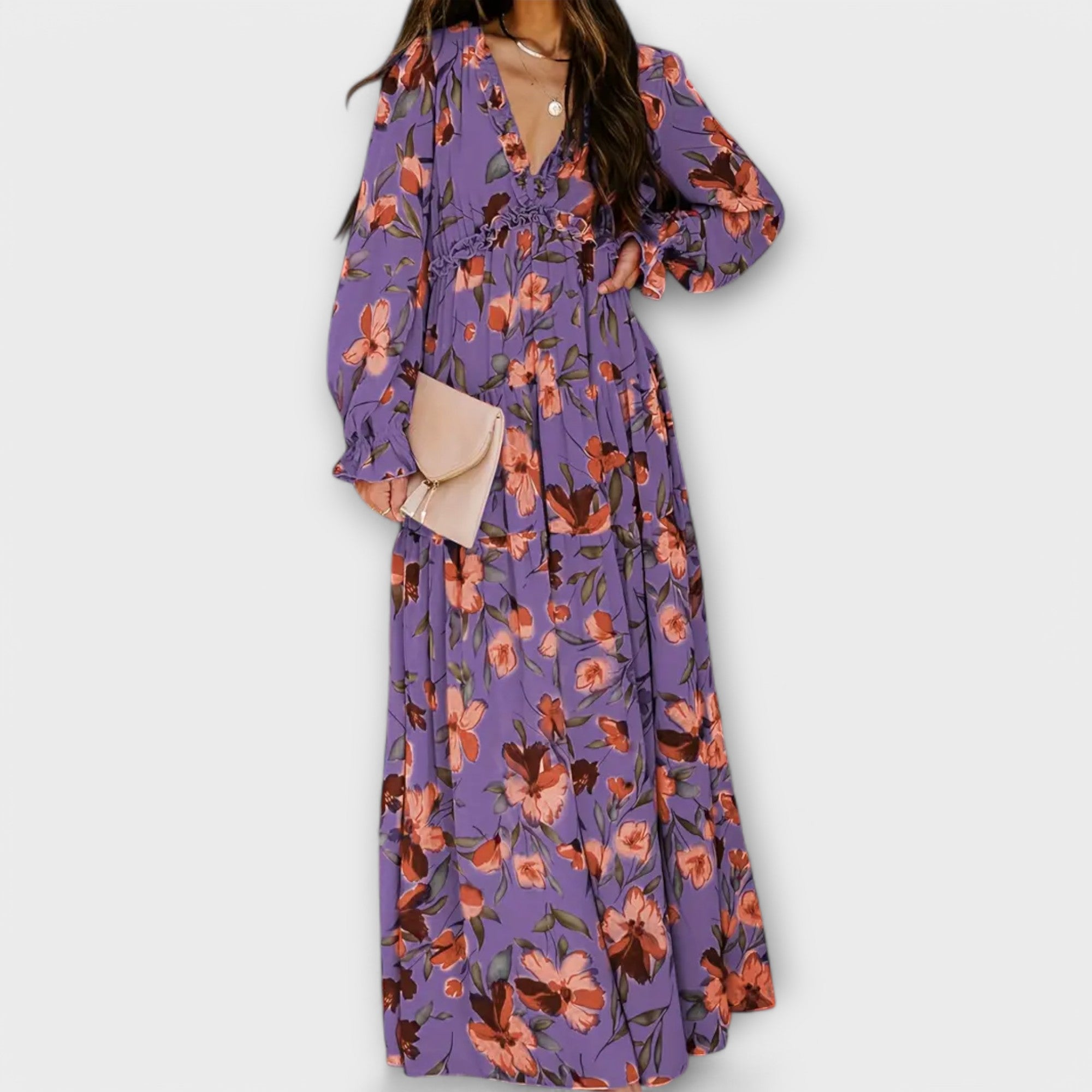 LILA – ROCHIE MAXI GRĂDINA SECRETĂ