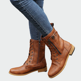 Desanka – Botine de damă, cu fermoar, cu șireturi