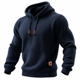 Daniel - Tricou sportiv pentru bărbați, cu mâneci lungi, din material texturat, cu glugă
