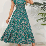 Mihaela – Rochie Florală cu Fante