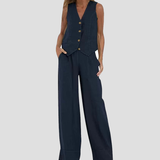 Ana – Set Cu Vesta Si Pantaloni Largi