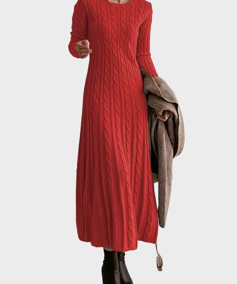 Alina – Rochie midi din tricot împletit