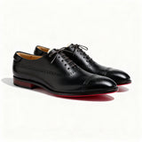 Lucian – Pantofi Clasici din Piele cu Talpă în Contrast