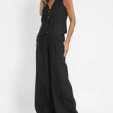 Ana – Set Cu Vesta Si Pantaloni Largi