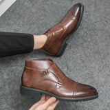 Parker | Pantofi din piele sintetică cu curea dublă monk strap