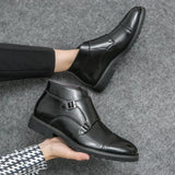 Parker | Pantofi din piele sintetică cu curea dublă monk strap