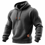 Daniel - Tricou sportiv pentru bărbați, cu mâneci lungi, din material texturat, cu glugă