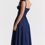 Vivienne – Rochie Midi cu Corset Romantic