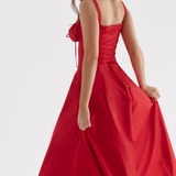 Vivienne – Rochie Midi cu Corset Romantic