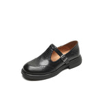 Giulia – Pantofi Vintage cu Design Brogue și Baretă