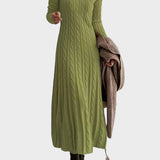 Alina – Rochie midi din tricot împletit