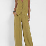 Ana – Set Cu Vesta Si Pantaloni Largi
