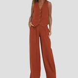 Ana – Set Cu Vesta Si Pantaloni Largi