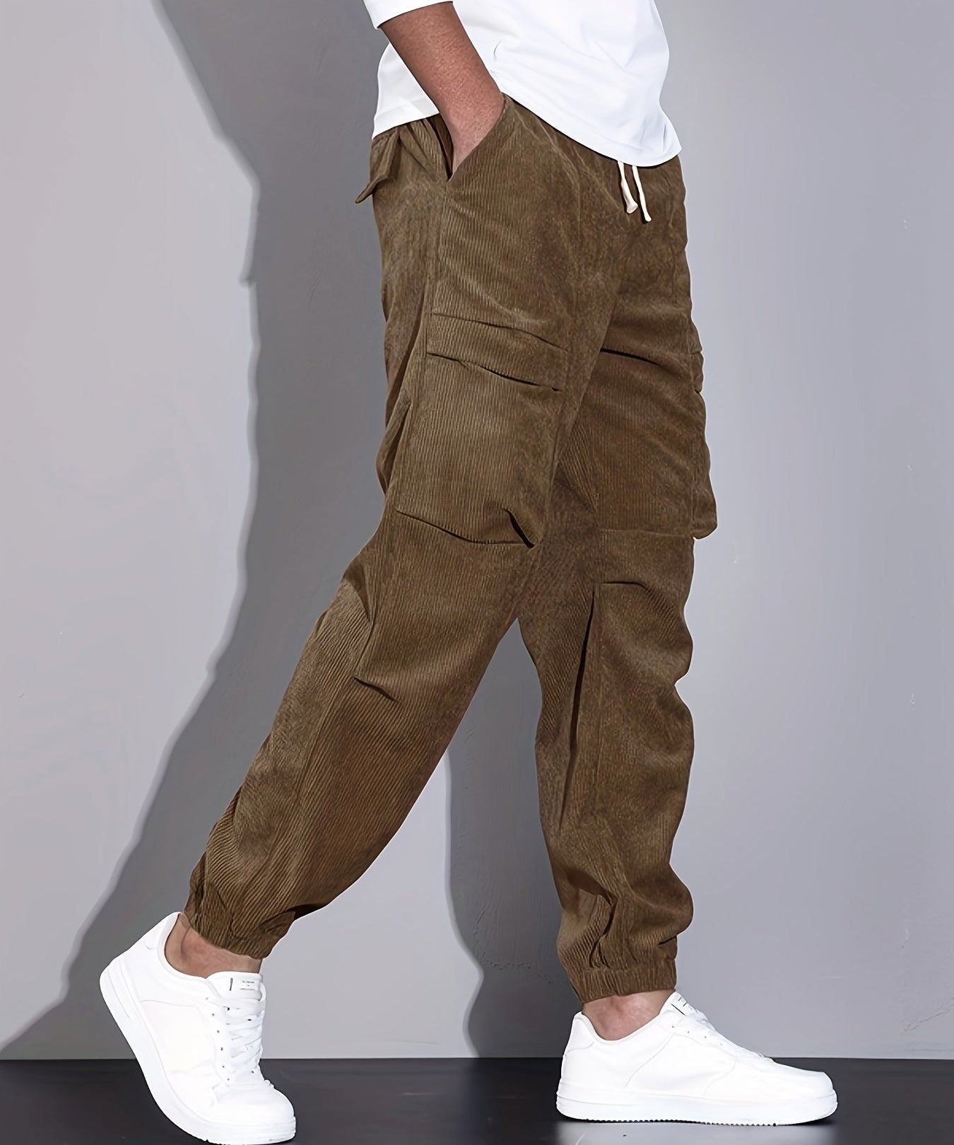 Roy | Pantalon Cargo Din Corduroy