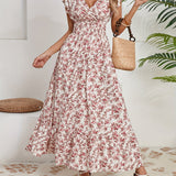 Mihaela – Rochie Florală cu Fante