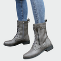 Desanka – Botine de damă, cu fermoar, cu șireturi
