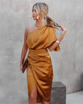 Doina – Rochie Midi cu Siluetă Delicată