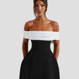 Cerasela – Rochie Mini cu Fundiță Delicată la Spate