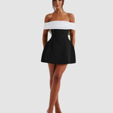Cerasela – Rochie Mini cu Fundiță Delicată la Spate