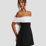 Cerasela – Rochie Mini cu Fundiță Delicată la Spate