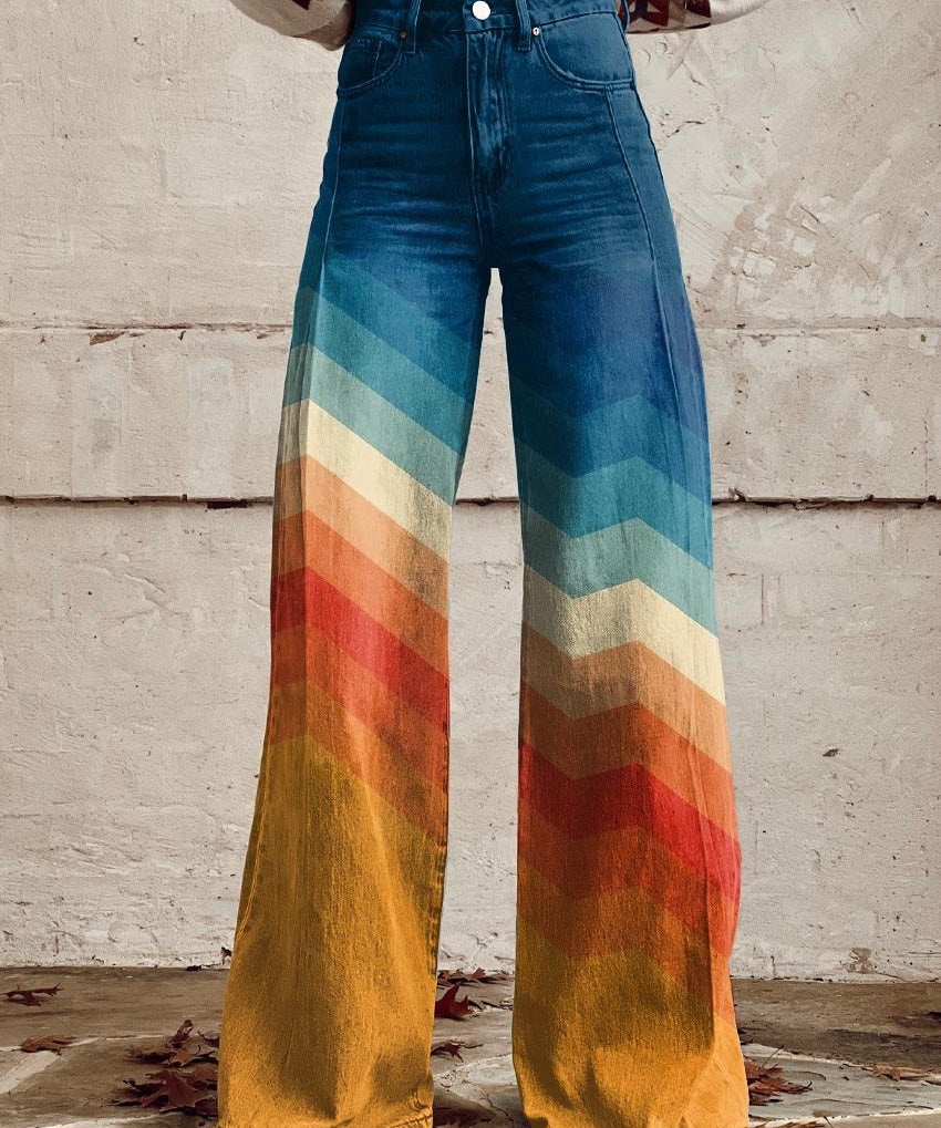 Damaris – Pantaloni Wide-Leg Boho-Chic