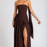 Livia – Rochie Lungă Elegantă cu Linie Clasică