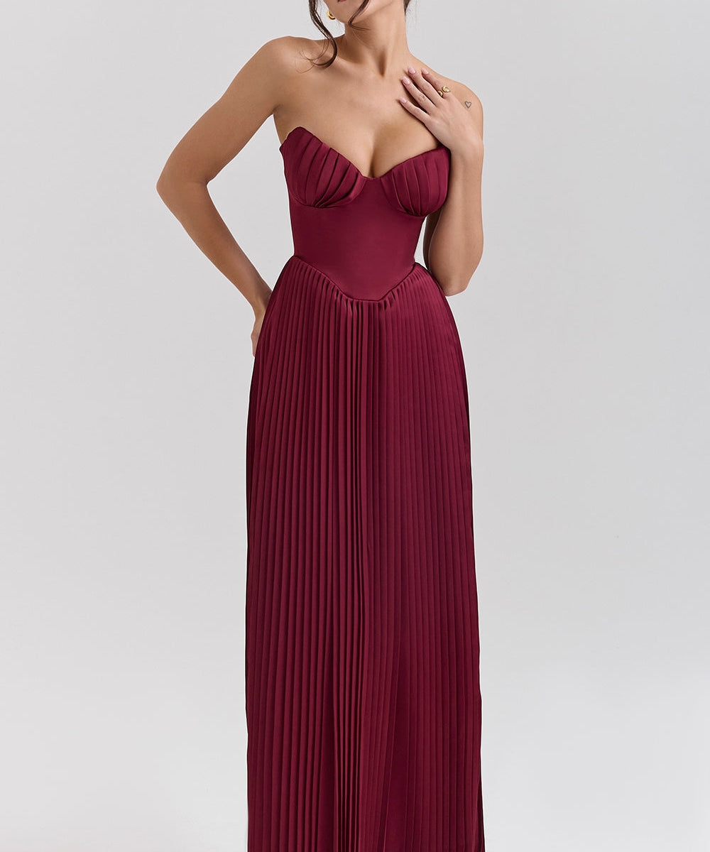 Isabela – Rochie Maxi cu Drapaj Delicat