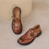 Giulia – Pantofi Vintage cu Design Brogue și Baretă
