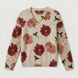 Nia - Pulover Floral Elegant