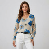 Nia - Pulover Floral Elegant