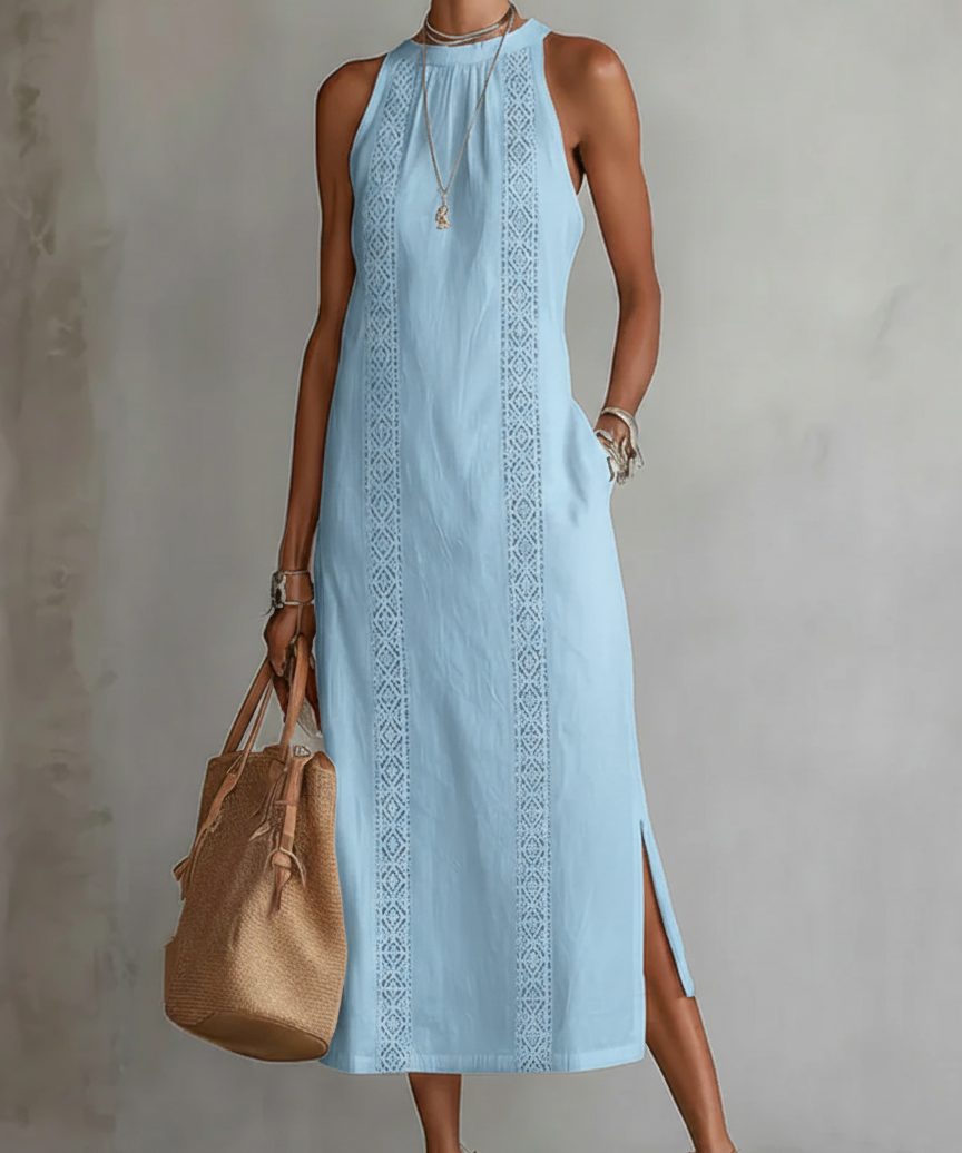 Luminița – Rochie Halter Ornamentală