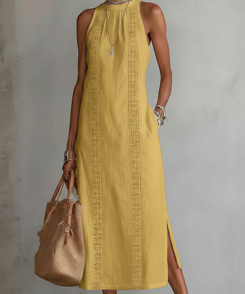 Luminița – Rochie Halter Ornamentală